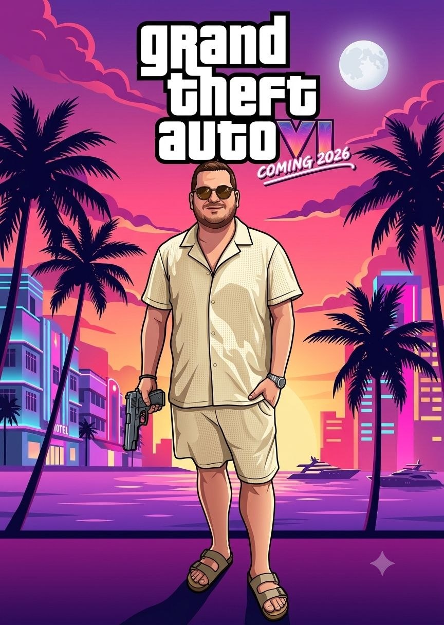 פוסטר GTA 6 מותאם אישית